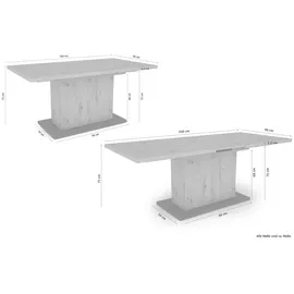 byLIVING Athen 160 x 75 x 90 cm grau