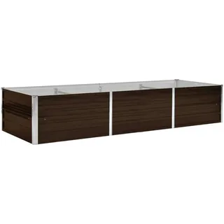 vidaXL Garten-Hochbeet verzinkter Stahl 240 x 80 x 45 cm Braun