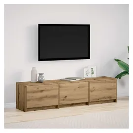 vidaXL Kunsthandwerk Eiche Fernsehschrank mit LED 165 x 34 x 40 cm Braun Holz