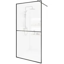 Home Deluxe Duschabtrennung Schwarz 2 Raster Größe: 150 cm, Badezimmer, Baden - Duschen, Duschtrennwände