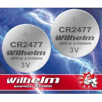 Wilhelm 2 x CR2477 WILHELM Lithium Knopfzelle 3V 1070