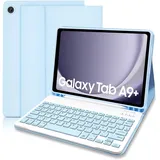 COEZFE Samsung Galaxy Tab A9+ / A9 Plus Tastatur Hülle, Deutsches QWERTZ Tastatur für Samsung Galaxy Tab A9 Plus 11 Zoll, Schutzhülle mit Tastatur für Samsung Galaxy Tab A9+ (SM-X210/X216/X218), Blau