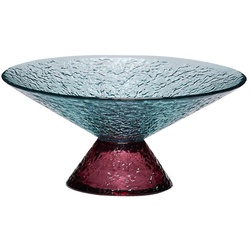 Hübsch Interior - Bonbon Schale, medium, Glas, blau / rot
