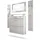 Vladon Malea Garderobe 180x180x23 Sandgrau Hochglanz