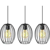B.K.Licht Pendelleuchte, schwarz, 3xE27 max. 60W exkl.
