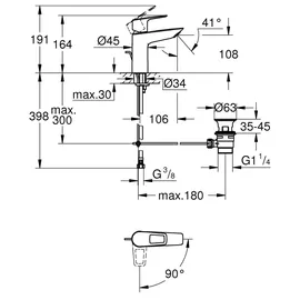 Grohe BauLoop Einhandmischer Chrom