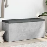 vidaXL Sitzbank mit Stauraum Betongrau 102 x 42 x 45 cm