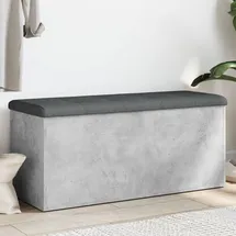 vidaXL Sitzbank mit Stauraum Betongrau 102 x 42 x 45 cm