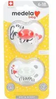 Medela Sucette DAY & NIGHT Signature Love Duo 6-18 Mois Tétine(S) 2 pc(s)