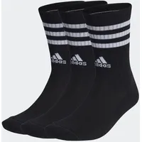 Adidas 3-Streifen Cushioned Crew Socken 3 Paar Black / White 37-39