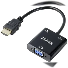 SpeaKa Professional SP-10352148 HDMI / VGA Adapter [1x HDMI® - 1x VGA] Schwarz 0.15 m