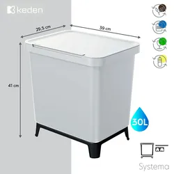 Keden Systema Recyclingbehälter 30L in Weiß