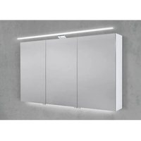 Spiegelschrank 120 cm mit LED Beleuchtung, Doppelspiegelt√oren Beton Anthrazit - 2 Jahre Gewährleistung - mind. 14 Tage Rückgaberecht