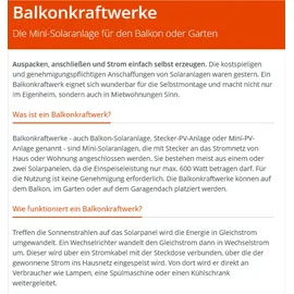 SHP 800-Balkonkraftwerk® / 800er NEP Wechselrichter/ink. Universalhalterung