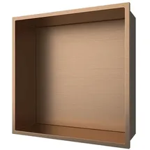 Aloni Wandnische Edelstahl Kupfer Gebürstet rostfrei 305x305x100mm - Aloni