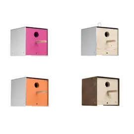 Keilbach Nistkasten Twitter.pink, lackiertes Holz/Edelstahl, Focus Open Silber 2011, German Design Award 2012, pink,