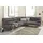 TRENDMANUFAKTUR Ecksofa "Cecilia II, in italienischen Design, bequem, hoher Sitzkomfort, L-Form", grau (stone), B:280cm H:87cm T:240cm, Microfaser Vintage (100% Polyester);Struktur (100% Polyester);Struktur fein (100% Polyester), Sofas, Ecksofa, extrabreite Armlehnen für