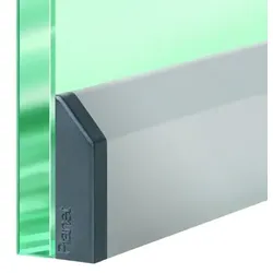 Glastür-Absenkdichtung, automatisch, KG-SM-Set schmal,L 834mm, naturfarbig elox.
