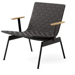 &Tradition - Ville AV45 Outdoor Lounge Chair mit Armlehnen, warm black
