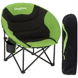 KingCamp MoonChair L Camping Klapp Stuhl Falt Sessel Garten Angel Outdoor 120 kg Farbe: Grün