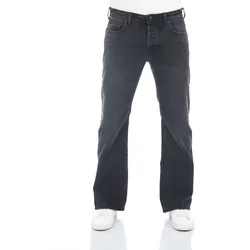 LTB Jeans Hose Herren Bootcut Timor Bootcut Schwarz Tiefer Bund Knopfleiste L 32