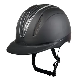 HKM Unisex Carbon Art Reithelm, 8691 matt schwarz, XS EU
