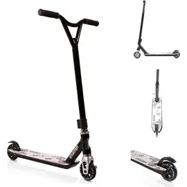 Byox Kinderroller Stunter Aluminium PU Räder ABEC-9 Lenker 360° drehbar Bremse schwarz