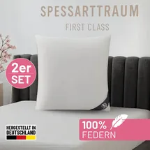 SPESSARTTRAUM Federkissen FIRST CLASS 80 x 80 cm Weiß