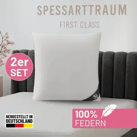 SPESSARTTRAUM Federkissen FIRST CLASS 80 x 80 cm Weiß