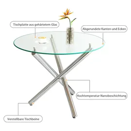 stilvora Esstisch Ø 120 cm silber