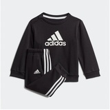 Adidas Unisex Baby I Bos Jog Ft Pants Set, Top:black/White Bottom:black/White, 104 EU