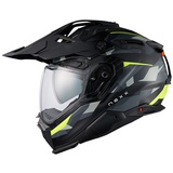 NEXX X.WED3 Trailmania Motocross Helm, grau-gelb, Größe XL