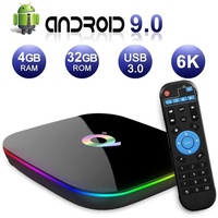 Android TV Box 9.0, Android Box 4GB RAM 32GB ROM H6 Quad Core Cortex-A53 Smart