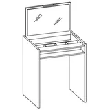 Artiqua 400 Schminktisch, Eiche Ribbeck quer NB, 400-ST-1-70-444 400-ST-1-70-444