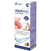 miradent Aquamed® Mundtrockenheit Spray 30 ml | mit Xylitol | erhält Feuchtigkeitsniveau | mit fruchtig erfrischenden Geschmack (Passionsfrucht) | zahnmineralisierend | ohne Alkohol | zuckerfrei
