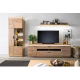 MCA Furniture MCA Wohnwand Barcelona Holz Eiche Bianco