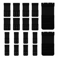 XRYIMYI 18PCS BH-Verlängerer Schwarz, BH Verlängerung 2 Haken 3 Haken 3 Reihen, elastischer BH Verschluss Verlängerung weich bequem, BH Erweiterung für Damen - M