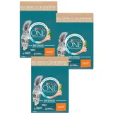 3 x 5,7 kg Purina One Adult mit Huhn (€ 5,85/kg) Trockenfutter für Katzen