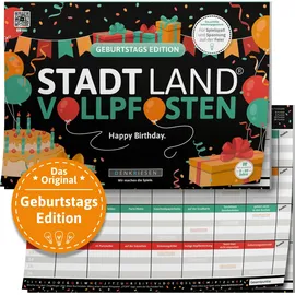 Denkriesen Stadt Land Vollpfosten - Geburtstags Edition - Happy Birthday