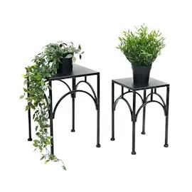 DanDiBo Ambiente Blumenhocker 2er Set 96449 40 x 40 cm Schwarz