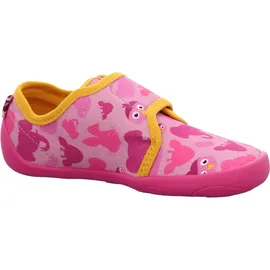 Affenzahn Hausschuh Baumwolle Movy pink kombi - rosa, 27 EU