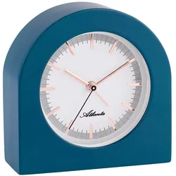Atlanta 3105/5 Tischuhr Wecker mit lautlosem Quarzwerk Blau