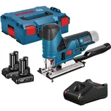 Bosch Akku-Stichsäge GST 12V-70 / 2x 4,0 Ah Akku + Ladegerät in L-Boxx