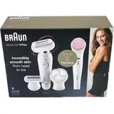 Braun Silk-épil 9 Flex 9100 Beauty Set + FaceSpa weiß/gold