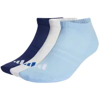 adidas Cushioned Essentials Low Cut Socken 3er Pack Dark Blue/White/Glow Blue 43-45