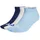 adidas Cushioned Essentials Low Cut Socken 3er Pack Dark Blue/White/Glow Blue 43-45