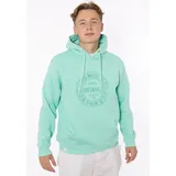 Zwillingsherz Hoodie "Heimat 2014" mit Fronttaschen und Kordel grün M