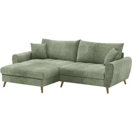 Mr. Couch Ecksofa MR. COUCH "Blackburn II, L-Form", grün (dolce 11 grün), B:246cm H:71cm T:170cm, Dolce (100% Polyester), Sofas, Ecksofa, Mit Kaltschaumpolsterung bis 140 kg belastbar