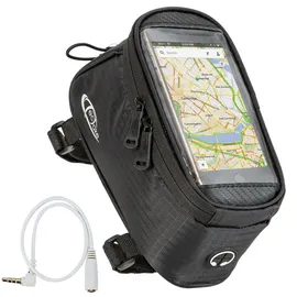 Tectake Satteltasche mit Rahmen-Befestigung schwarz