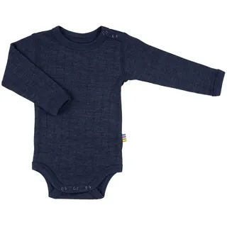 Joha Baby Body Langarm aus Merino-Wolle/Seide, Größe:86-92, Farbe:Navy - 86-92